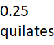 0.25 quilates