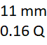 11 mm y 0.16 quilates