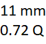11 mm y 0.72 quilates