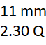 11 mm y 2.30 quilates