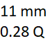 11 mm y 0.28 quilates