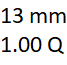 13 mm y 1.00 quilates