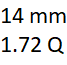 14 mm y 1.72 quilates