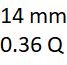 14 mm y 0.36 quilates