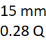 15 mm y 0.28 quilates