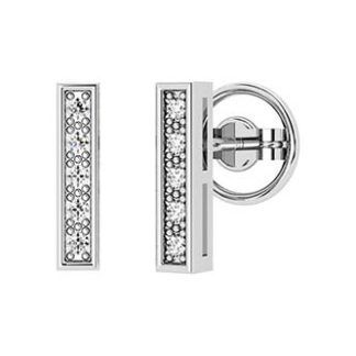 Pendientes banda de diamantes talla brillante