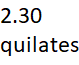 2.30 quilates