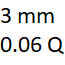 3 mm y 0.06 quilates