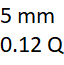 5 mm y 0.12 quilates