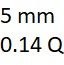 5 mm y 0.14 quilates