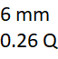 6 mm y 0.26 quilates