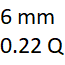 6 mm y 0.22 quilates