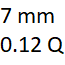 7 mm y 0.12 quilates