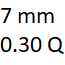 7 mm y 0.30 quilates