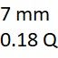 7 mm y 0.18 quilates