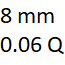 8 mm y 0.06 quilates