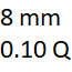 8 mm y 0.10 quilates