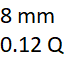 8 mm y 0.12 quilates