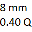 8 mm y 0.40 quilates