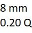 8 mm y 0.20 quilates