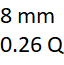 8 mm y 0.26 quilates